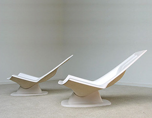 2 Space age chairs Jean Maneval