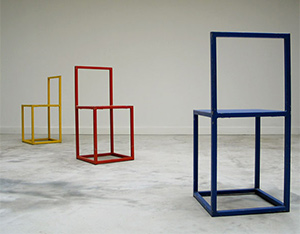 3 Cubistic chairs Donald Judd