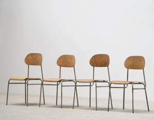 4 Industrial dinning chairs