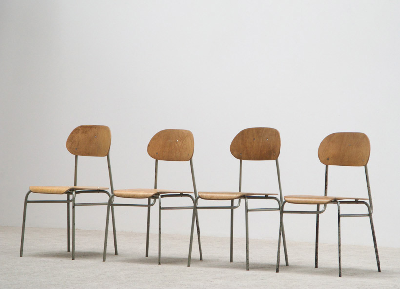 4 Industrial dinning chairs