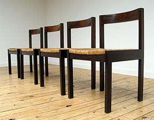 4 Martin Visser Dinning chairs in Wenge wood for Spectrum