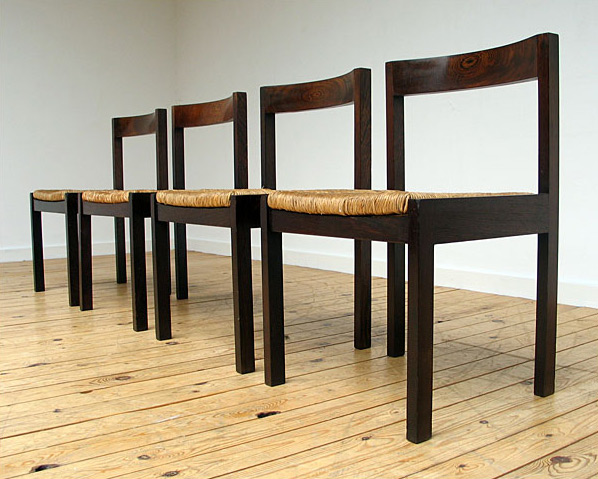 4 Martin Visser Dinning chairs in Wenge wood for Spectrum
