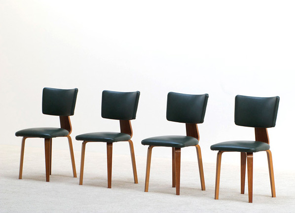4 plywood multiplex dinning chairs Cor Alons