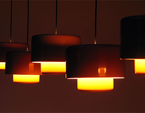 5 Fog & Murop metal orange pendant lights
