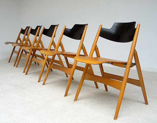 5 Folding chairs Model SE 18 Egon Eiermann