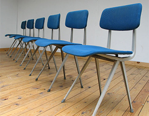 6 blue industrial Friso Kramer chairs model Result