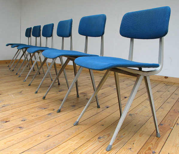 6 blue industrial Friso Kramer chairs model Result