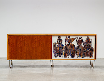 Alfred Hendrickx sideboard with Willy Meysmans ceramic 1958