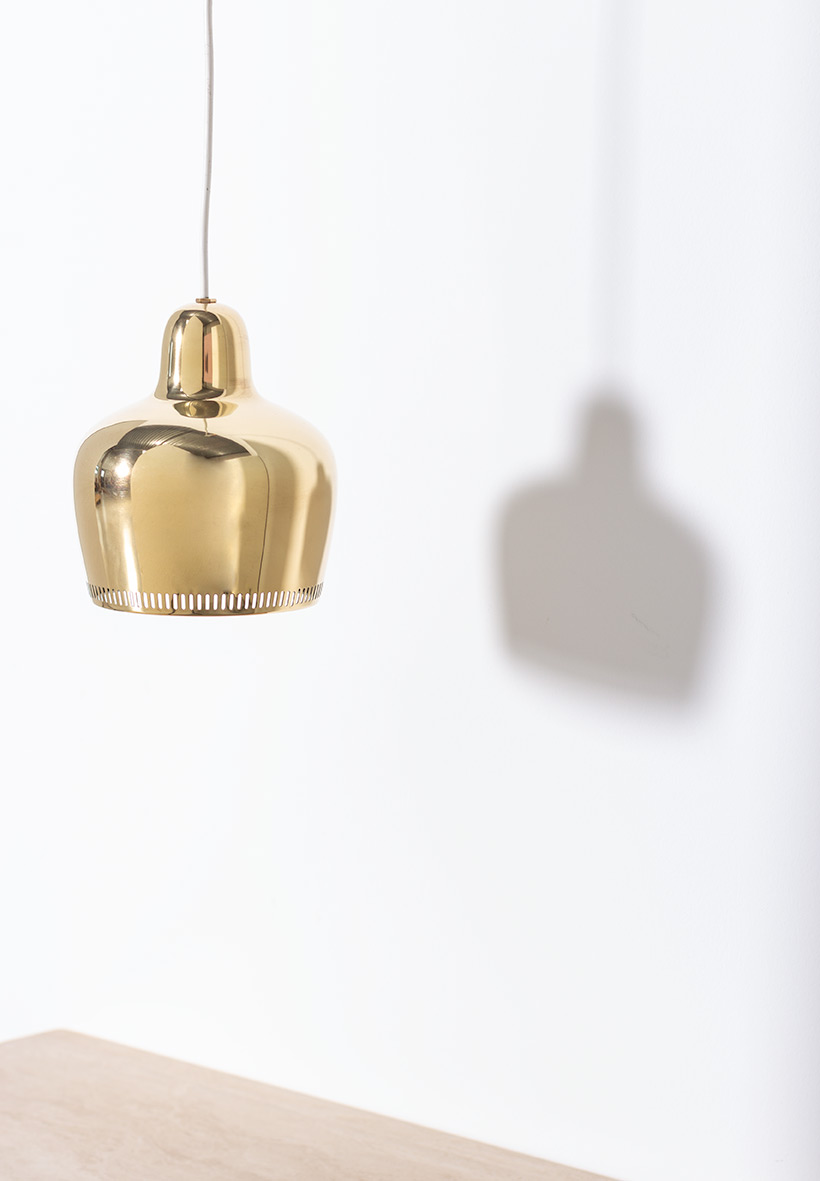 Alvar Aalto Golden Bell brass ceiling light for Louis Poulsen img 3