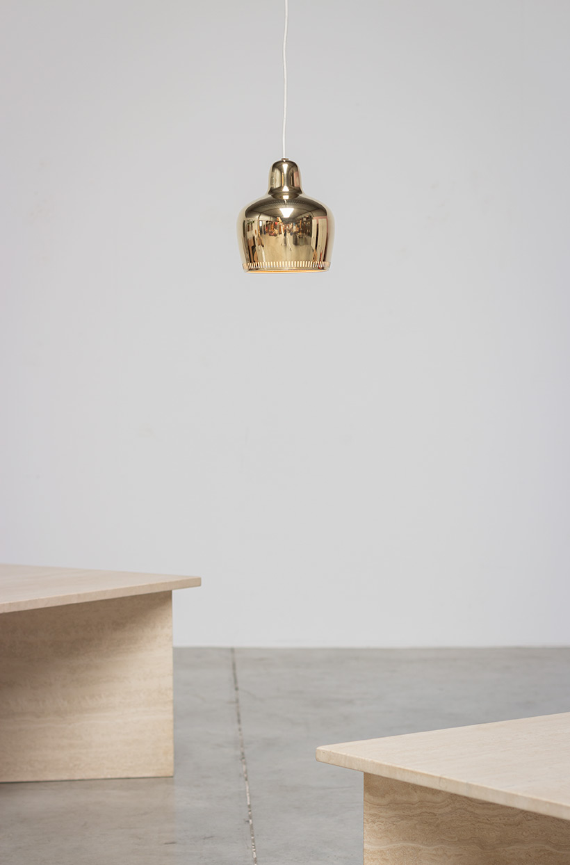 Alvar Aalto Golden Bell brass ceiling light for Louis Poulsen img 4