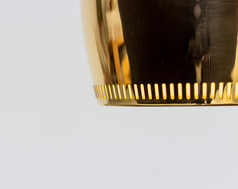 Alvar Aalto Golden Bell brass ceiling light for Louis Poulsen img 6