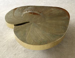Armand Jonckers brass etched cocktail coffee table