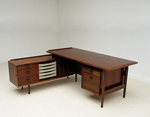 Arne Vodder rosewood office desk Sibast Furniture 1955