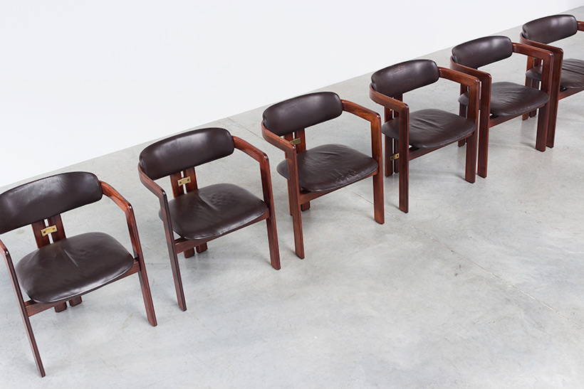 Augusto Savini Pamplona Dinning Chairs for Pozzi 1965 set of six Chairs img 6