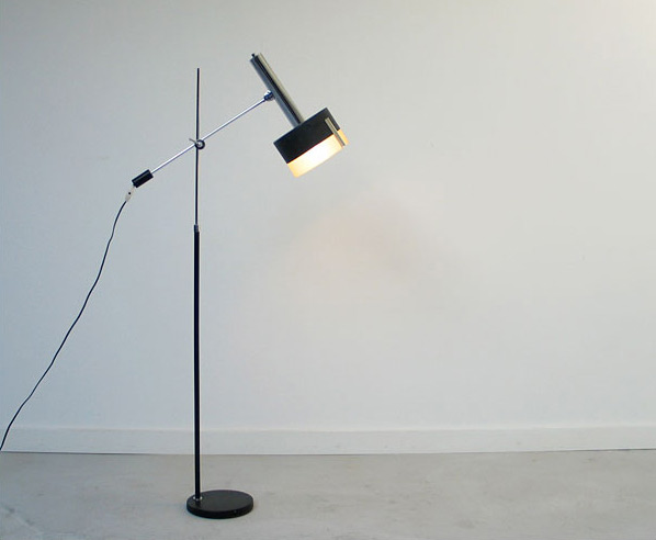 Black Architectural Floor lamp 1960