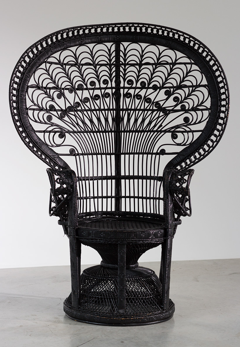 Black Peacock chair or Emmanuelle chair 1970