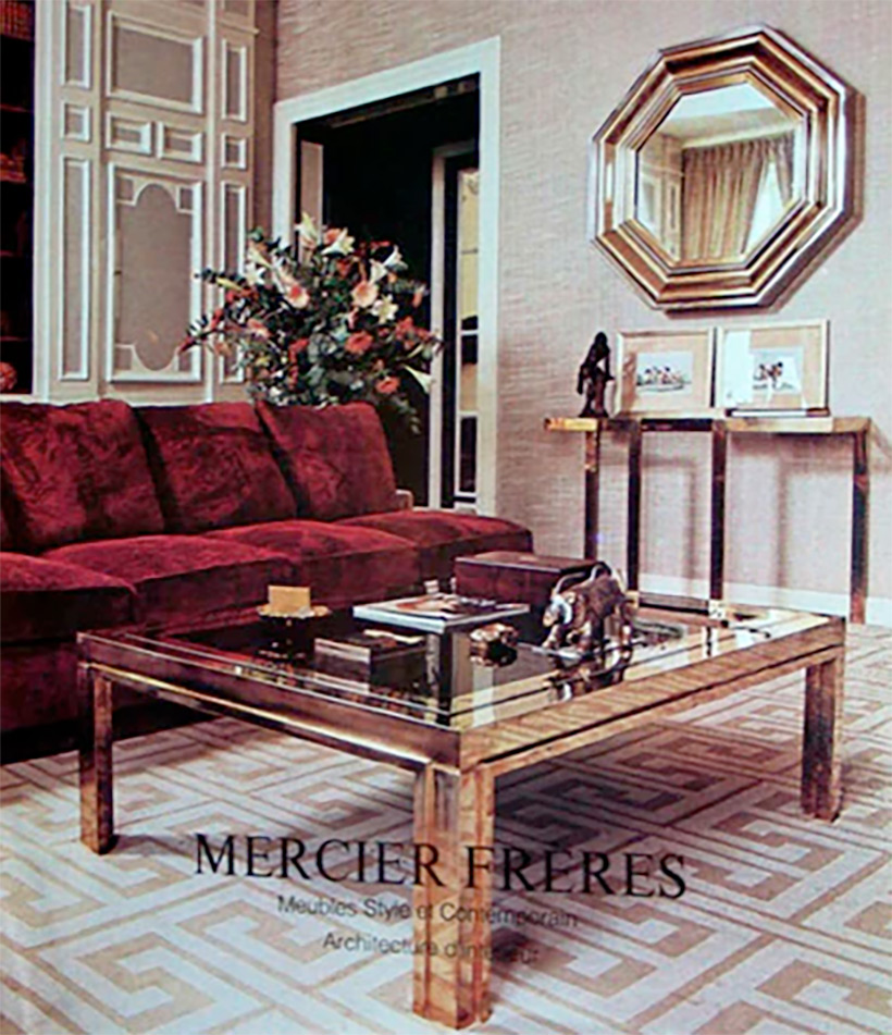 Brass cocktail table by Maison Mercier Freres 1970 img 8