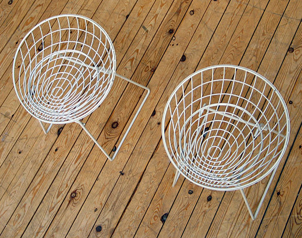 Cees Braakman UMS-Pastoe 2 wire stools 1960