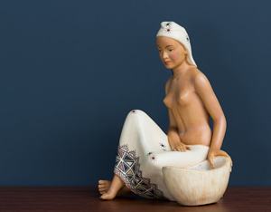 Ceramic nude figurine Torino
