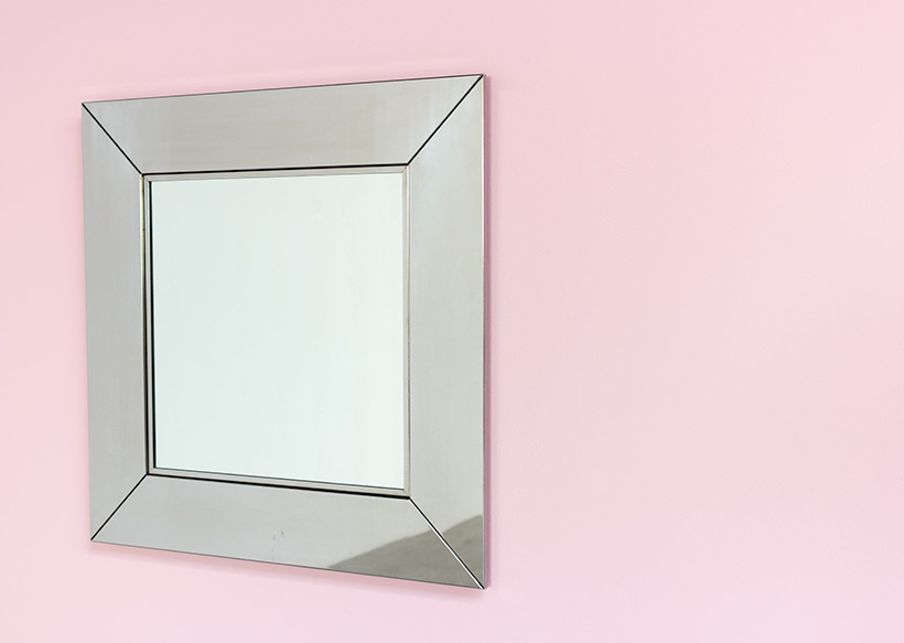 Cidue chrome decorative modern mirror Italy 1970s img 5