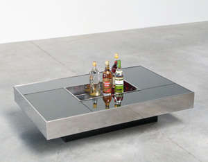 Cidue Cocktail table with mirror top central planter