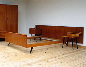 Complete Danish modern teak bedroom eames era