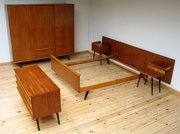 Complete Danish modern teak bedroom eames era