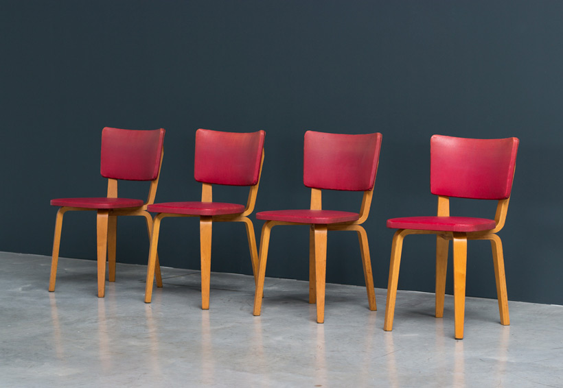 Cor Alons 4 multiplex plywood dinning chairs De Boer img 3