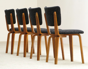 Cor Alons 4 multiplex plywood dinning chairs