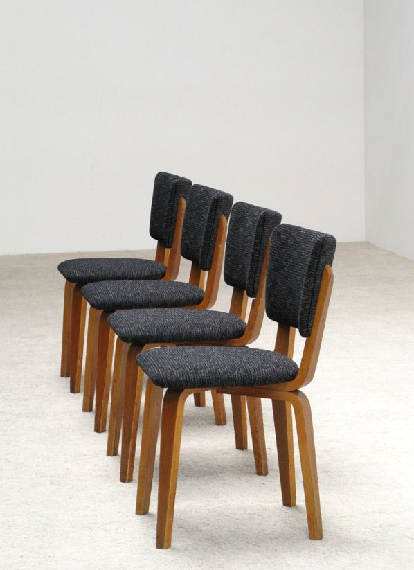 Cor Alons 4 multiplex plywood dinning chairs