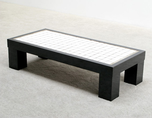 Decorative rectangular coffee table circa 70