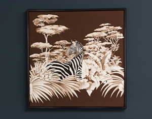 Decorative Zebra print on fabric African Wildlife