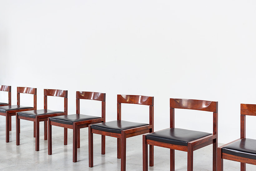 Dining chairs by Alfred Hendrickx for Belform set of eight circa 1970s img 3
