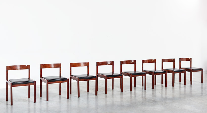 Dining chairs by Alfred Hendrickx for Belform set of eight circa 1970s img 4