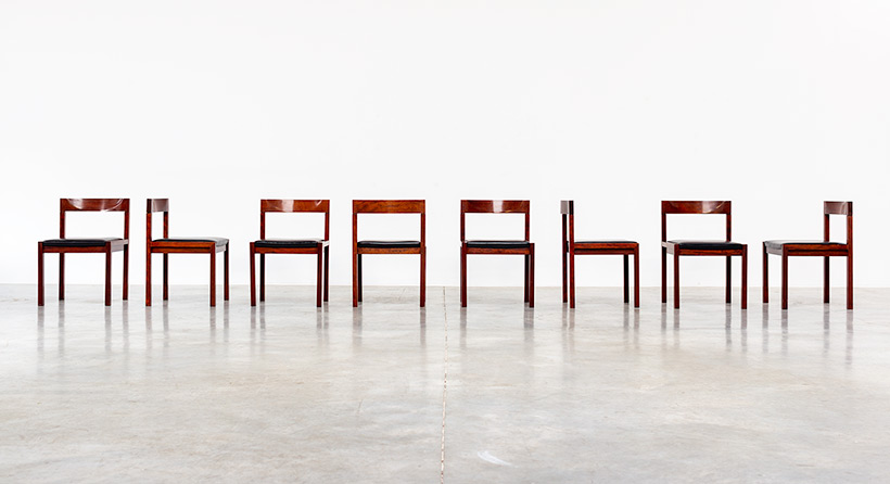 Dining chairs by Alfred Hendrickx for Belform set of eight circa 1970s img 6