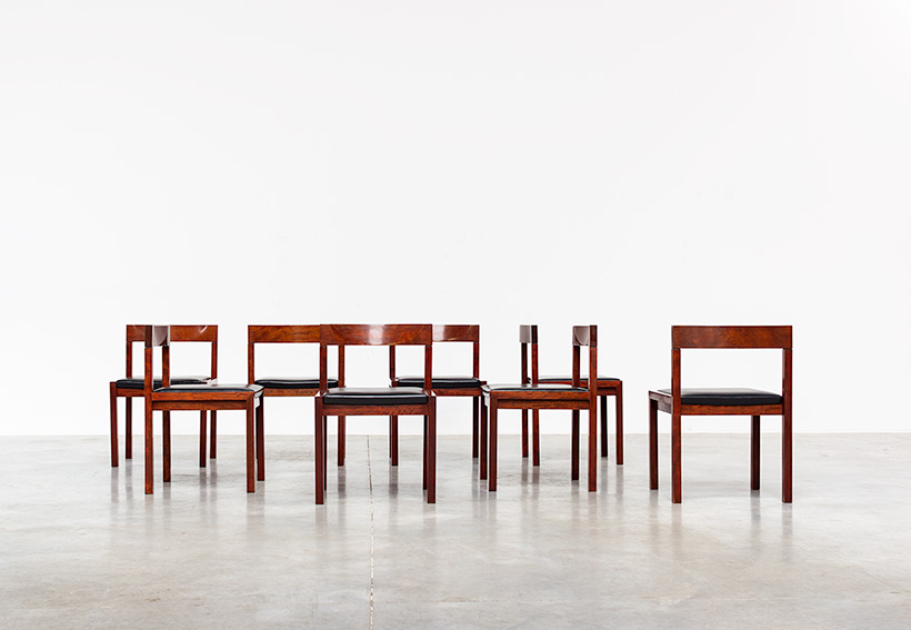 Dining chairs by Alfred Hendrickx for Belform set of eight circa 1970s img 8