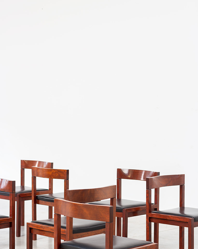 Dining chairs by Alfred Hendrickx for Belform set of eight circa 1970s img 9