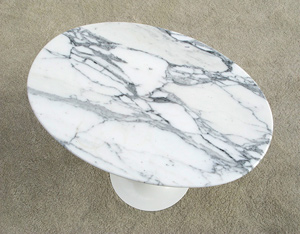 Eero Saarinen marble oval tulip side table Knoll