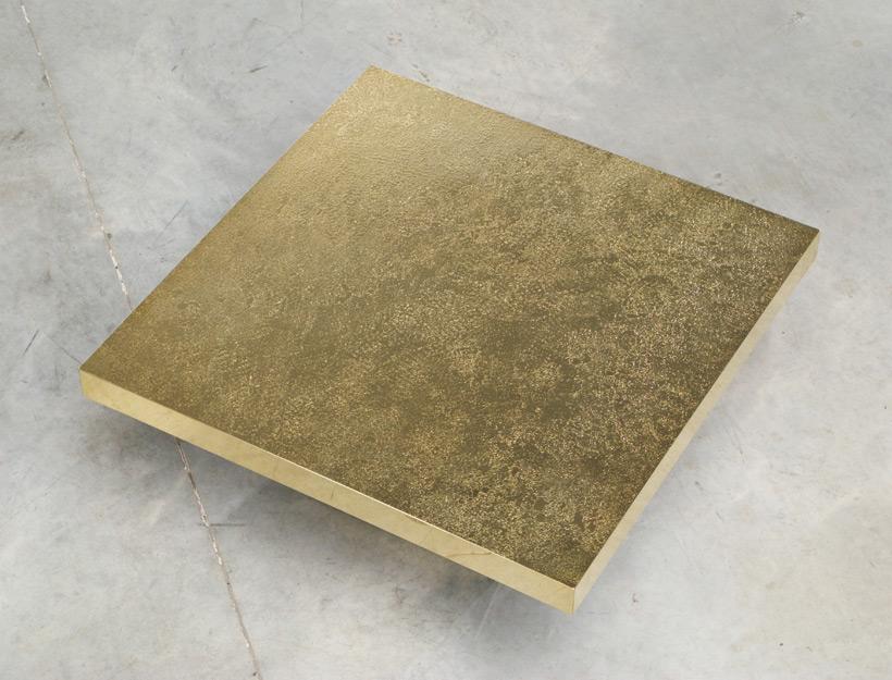 Etched brass side table by Georges Mathias img 4