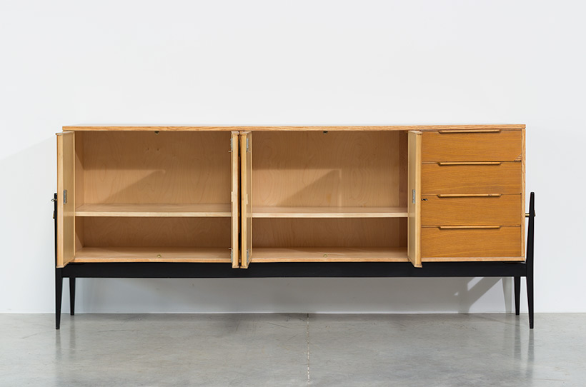 Fifties sideboard elegant storage cabinet Belgium made 1950 img 4