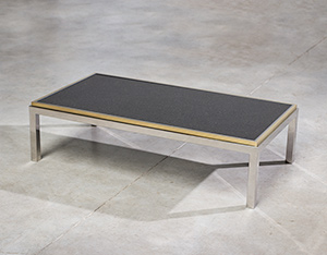 Flaminia coffee table with marble top designed by Willy Rizzo
