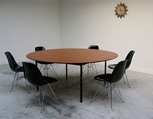 Florence Knoll Executive round conference dining table