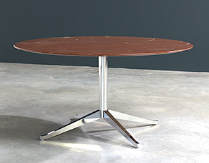 Florence Knoll table or desk in rojo Alicate marble 1961