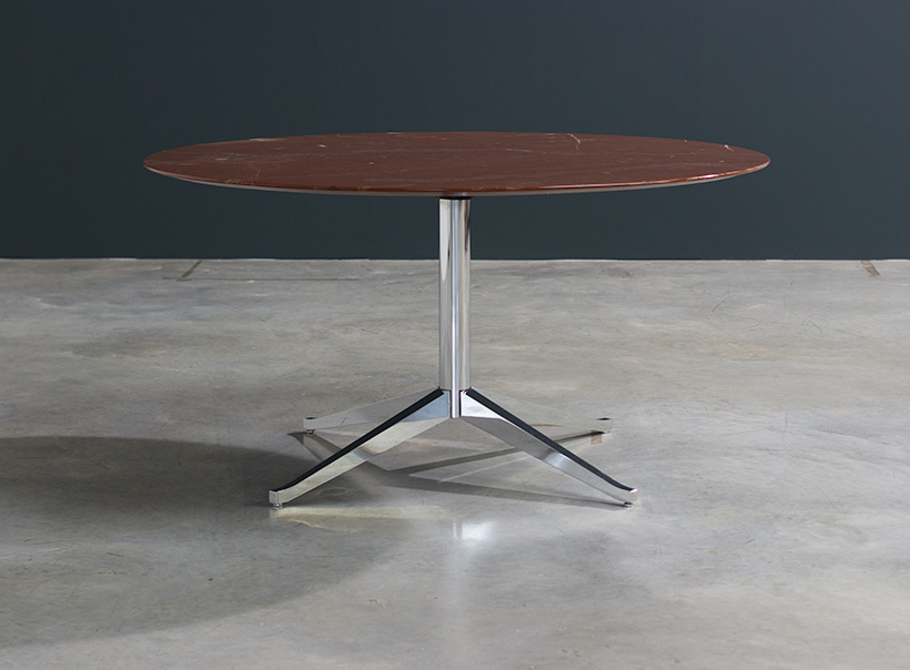 Florence Knoll table or desk in rojo Alicate marble 1961 img 8