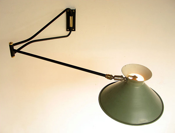 French industrial swing lamp Pierre Guariche 1950