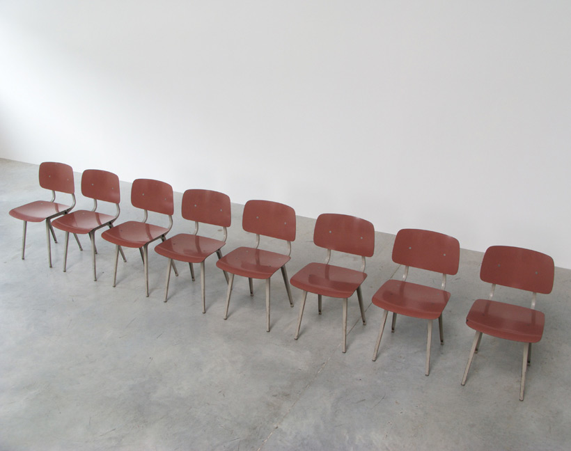 Friso Kramer 8 Maroon and Grey Revolt chairs for Ahrend de Cirkel 1953 img 7