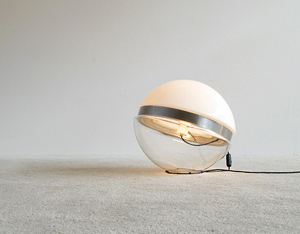 Glass ball floor lamp
