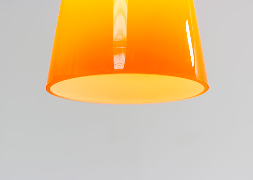 Holmegaard glass cone shaped pendant light 1960 img 8