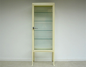 Industrial creme white Medical Surgery cupboard 1950