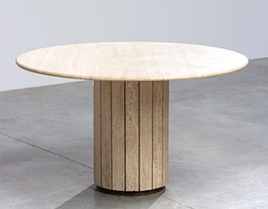 Jean Charles Modern Travertine dining table or console circa 1970